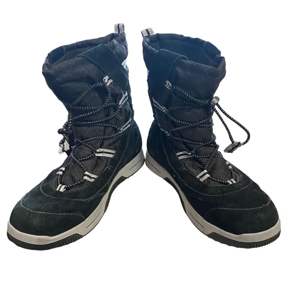 Timberland Snow Stomper Pull On Waterproof Black Boys Boots 5
